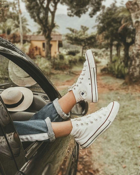 高筒帆布鞋　帆布鞋穿搭